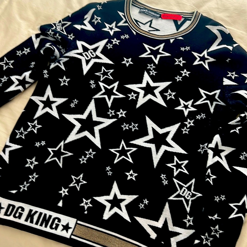 Pre-owned D&G authentic Dolce & Gabbana sweater black oversized (L-XL)